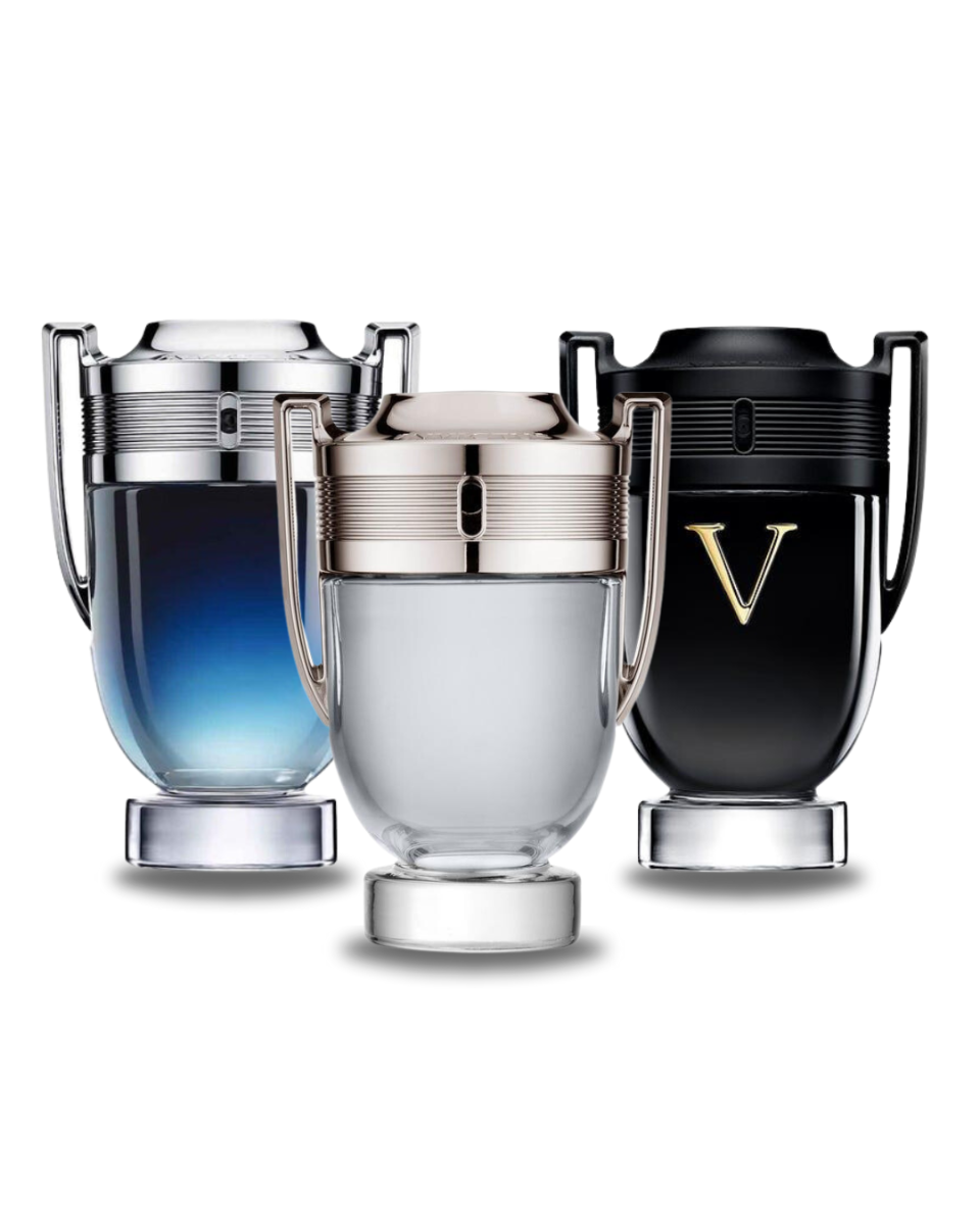 Combo 3 perfumes Paco Rabanne: INVICTUS LEGEND, INVICTUS e INVICTUS VICTORY 100ml