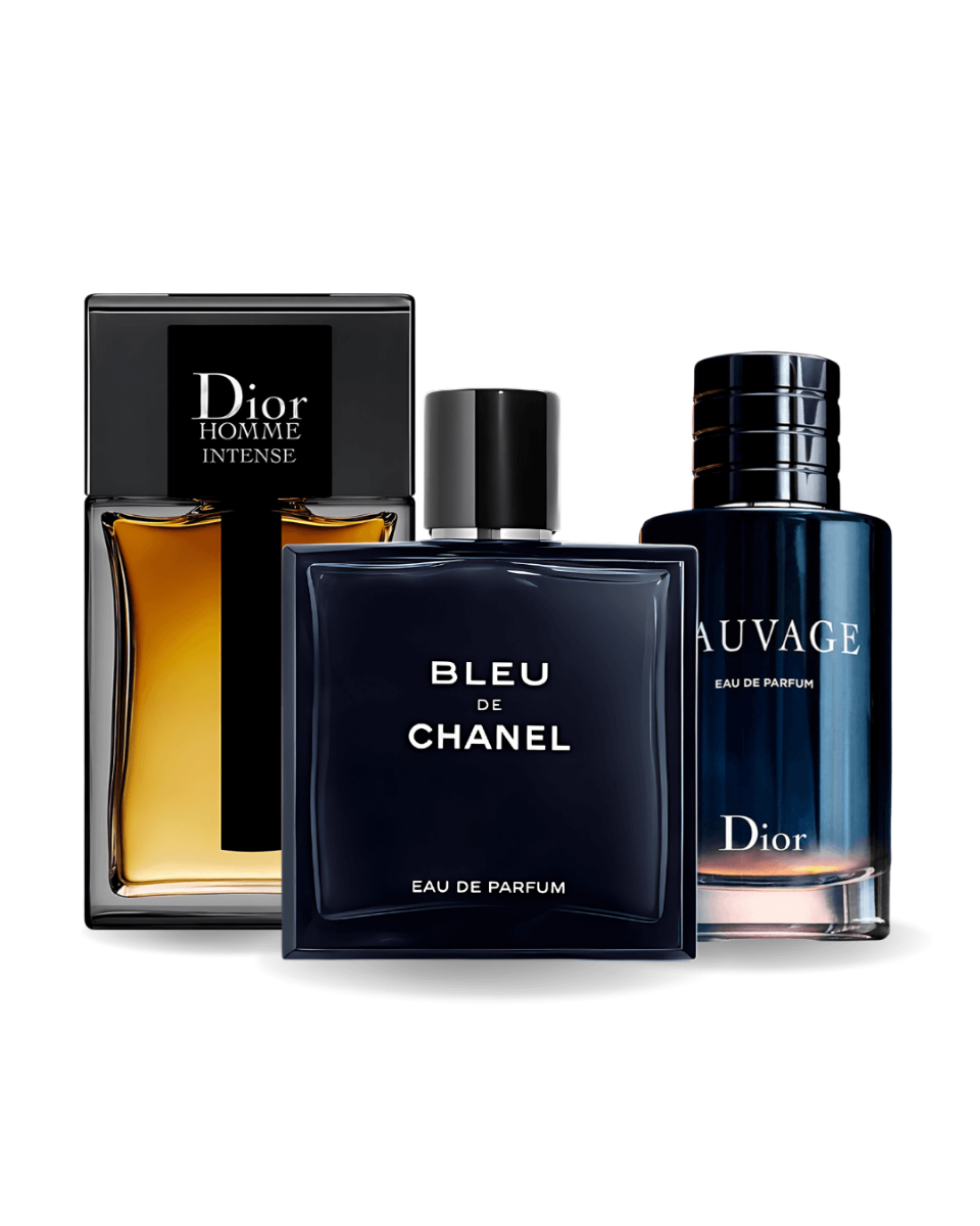 Combo 3 perfumes Sauvage Dior, Bleu de Chanel, Dior Homme Intense 100ml