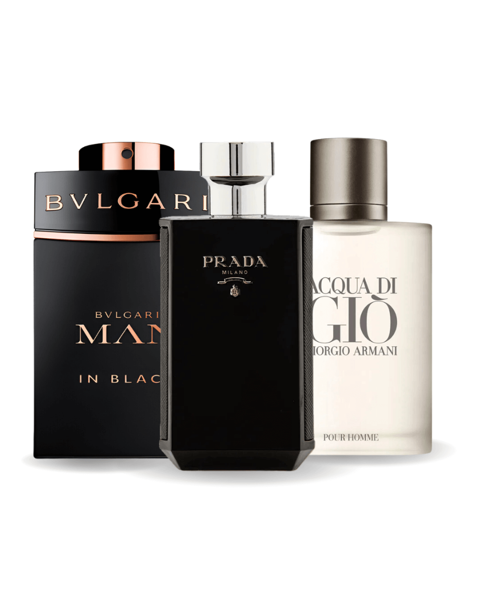 Combo 3 perfumes Giorgio Armani Acqua Di Gio, Bvlgari In Black, L'Homme Prada Intense 100ml